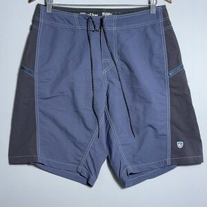 Kuhl Mutiny Shorts Mens Size 32 Nylon Stretch Panels Hiking Blue Gorpcore